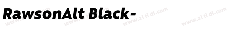 RawsonAlt Black字体转换 RawsonAlt Black字体转换